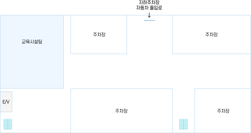 별관(Wee 센터) 지하1층 안내도(자세한 내용 하단참고)